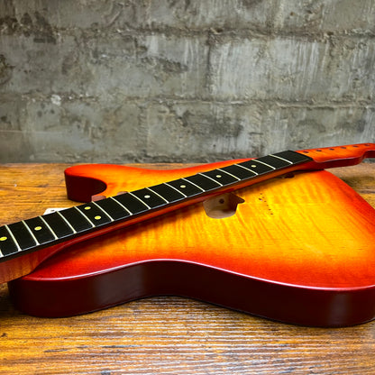 Flamed Maple Tele Body & Neck “Sunset Burst Set” Satin