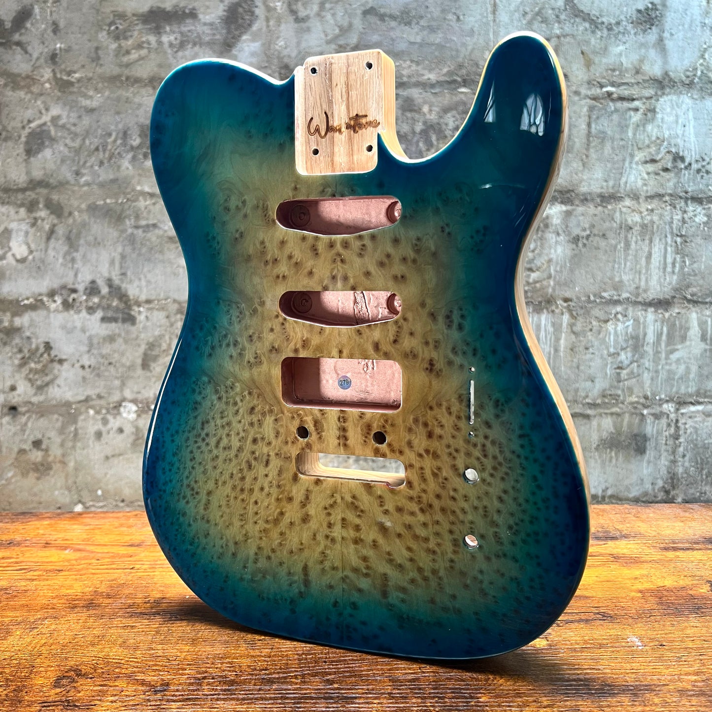 Warmtone CG Burl Telecaster Guitar Body "Dark Leopard” P90 4.8lbs