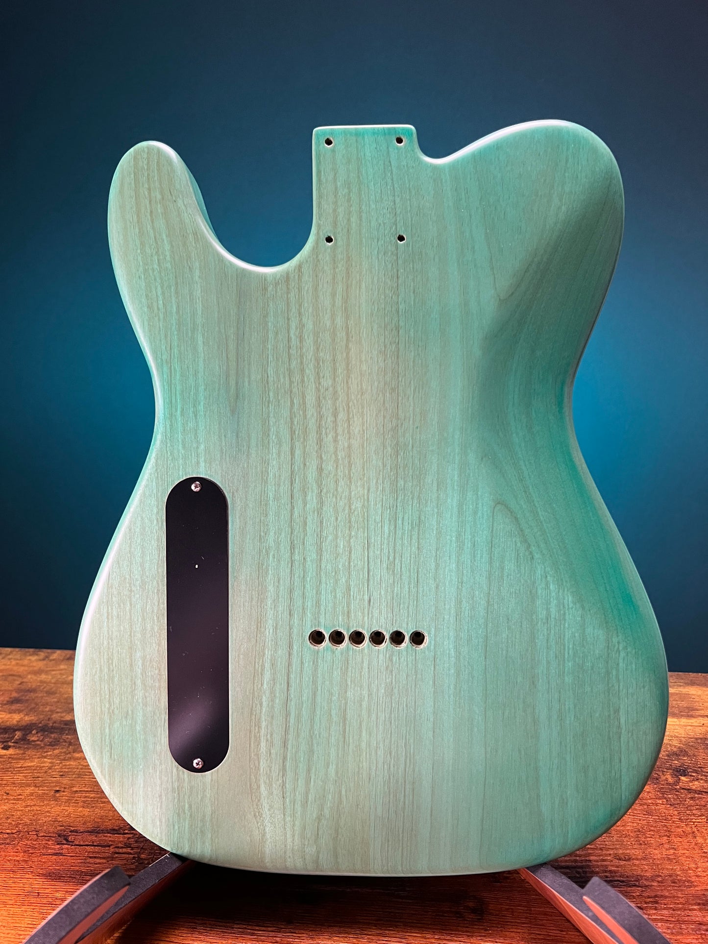 Warmtone Custom Guitars Tele Style Guitar Body “Mint Flames”