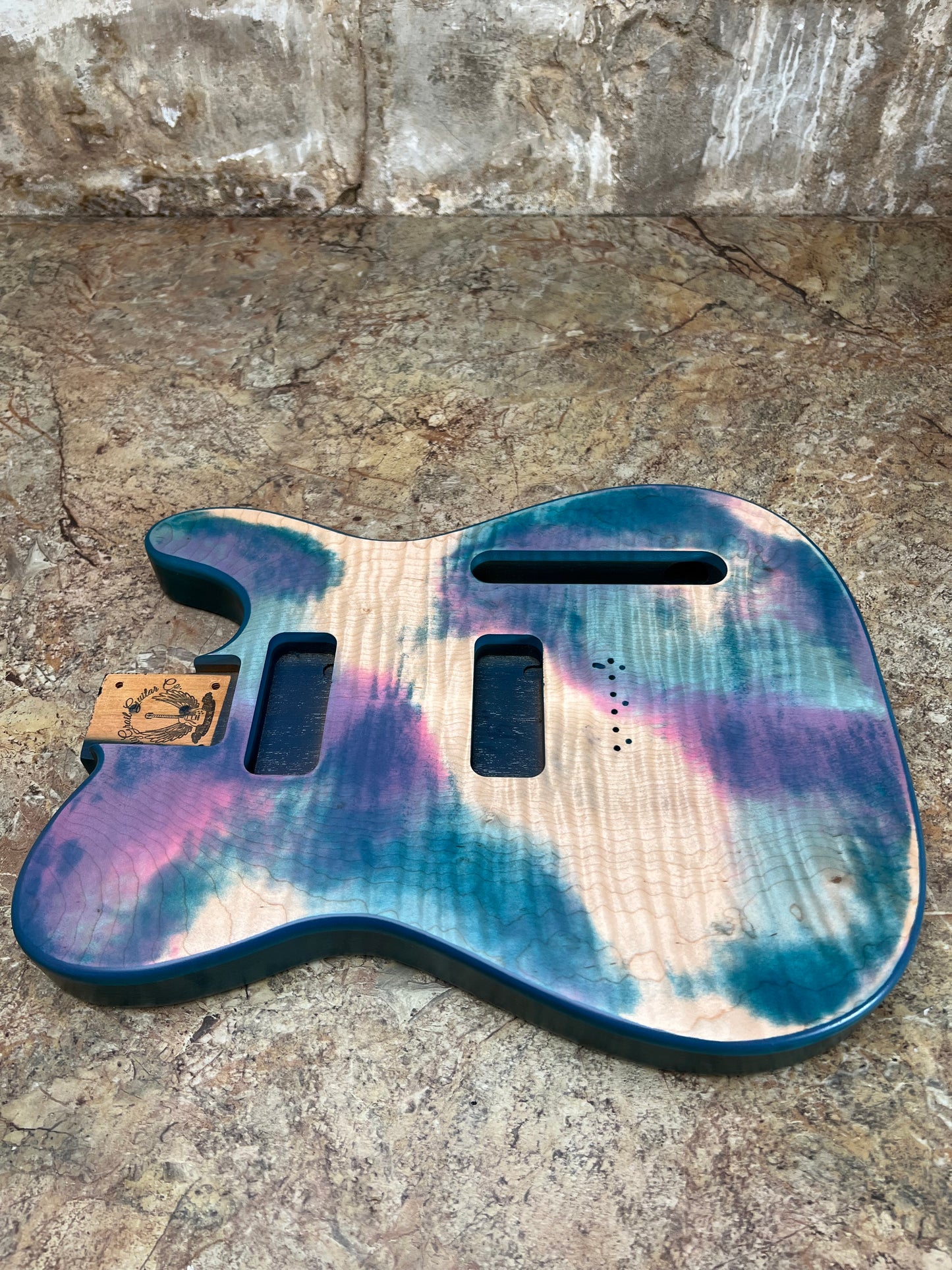 Holy Grail Guitars Tele Style Guitar Body Flamed Maple “Shadows”