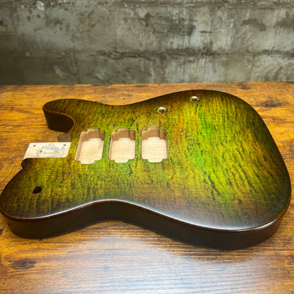 Warmtone CG HHH Tele Guitar Body 2 Sided Flamed Maple “Forest Sunset”