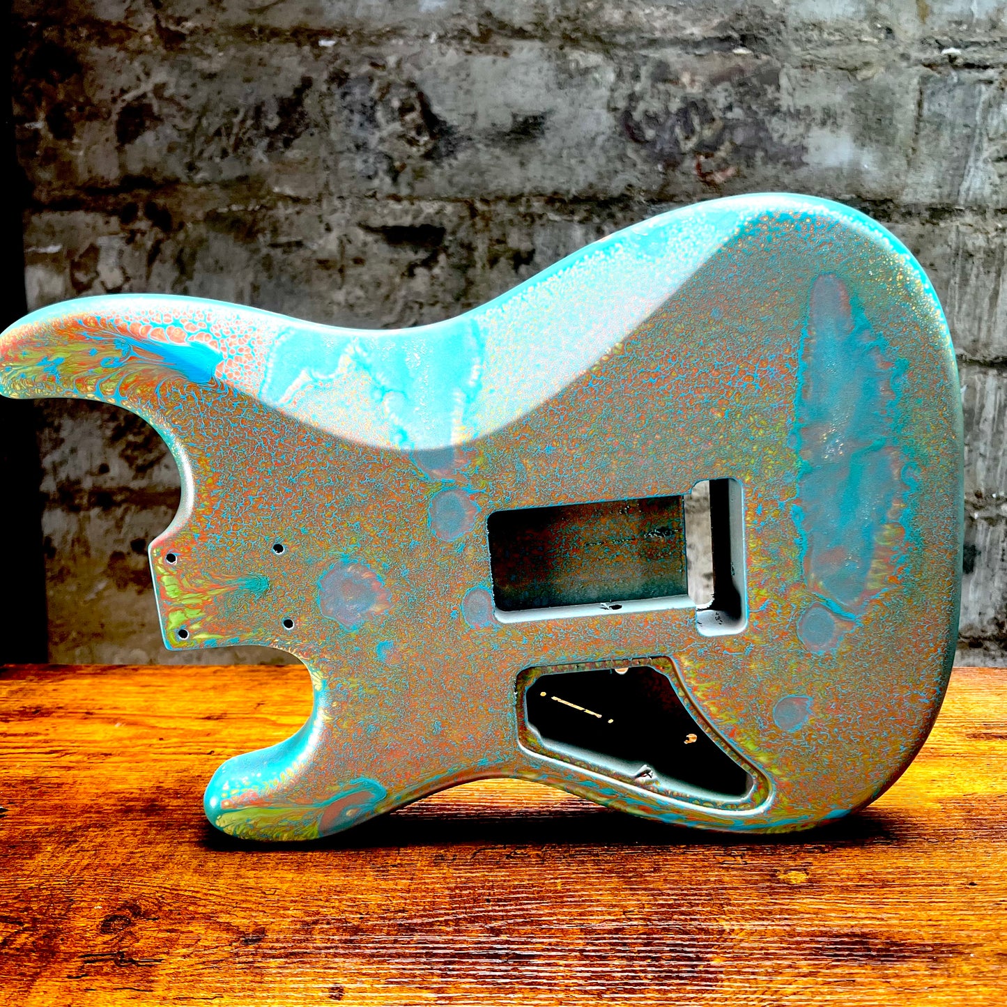 Warmtone Custom Guitars Strat Style Guitar Body “Splatter” 4.6 lbs