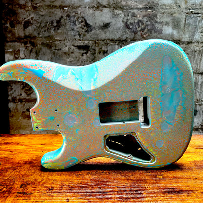 Warmtone Custom Guitars Strat Style Guitar Body “Splatter” 4.6 lbs