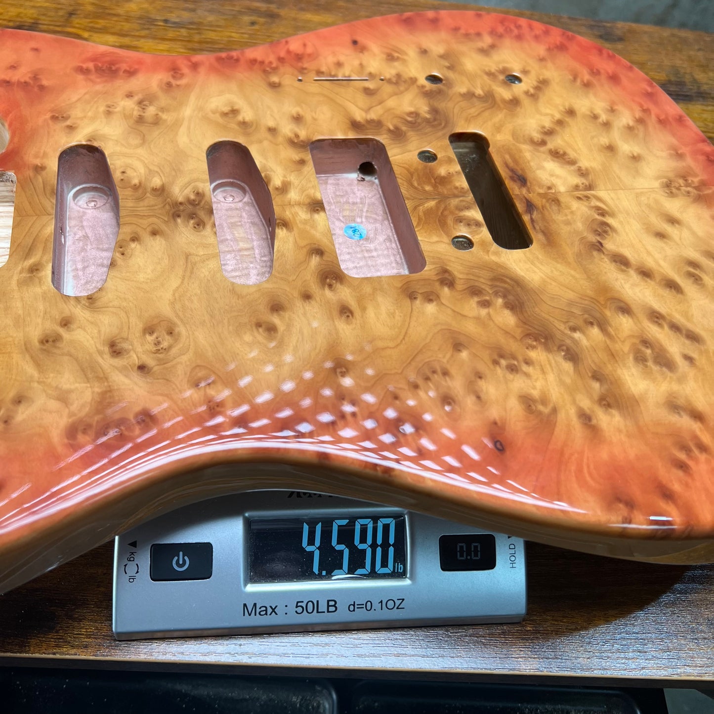 Warmtone CG Burl Telecaster Guitar Body "Leopard” P90