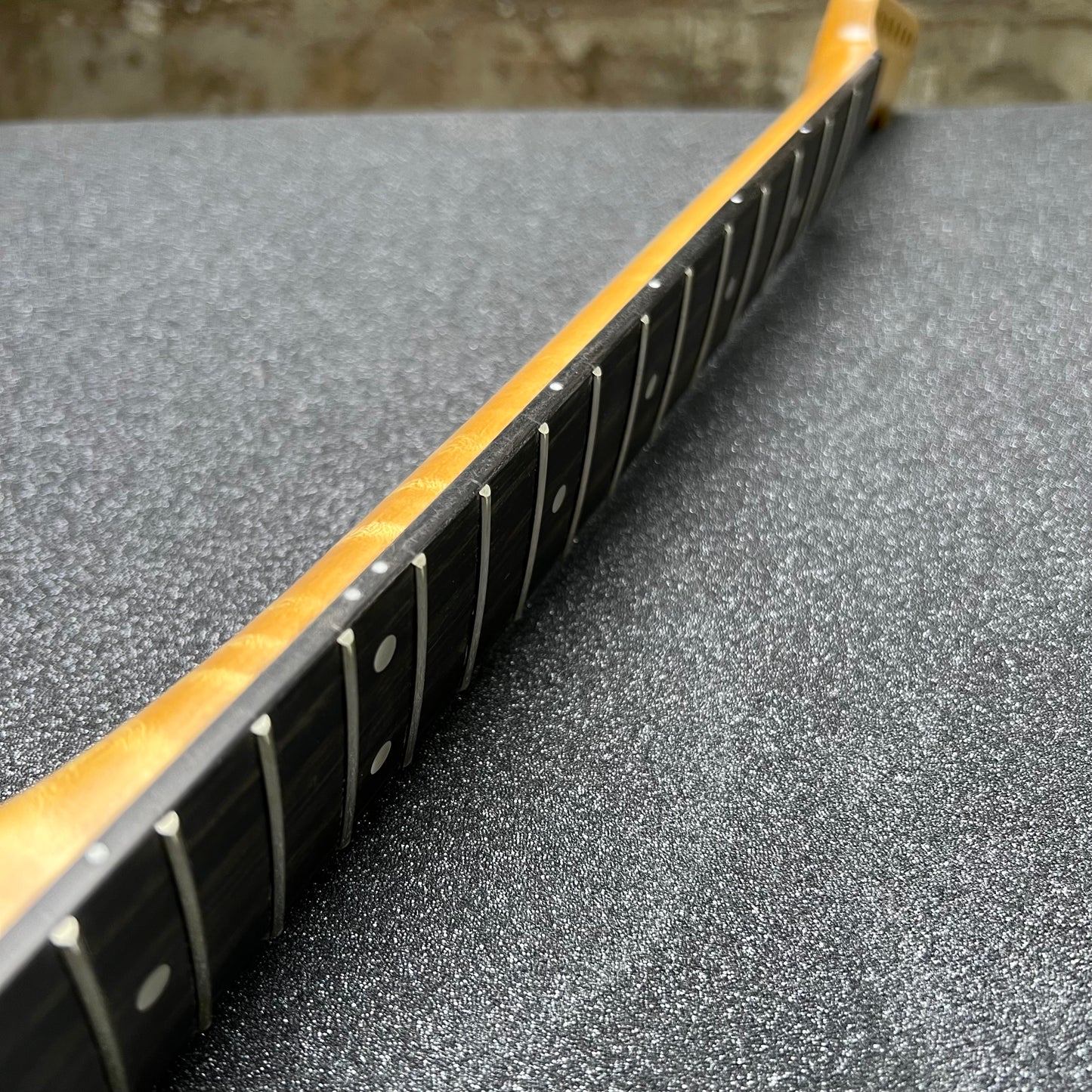 Flamed Maple St Style Neck Nitro Ebony 9.5 Radius   #39