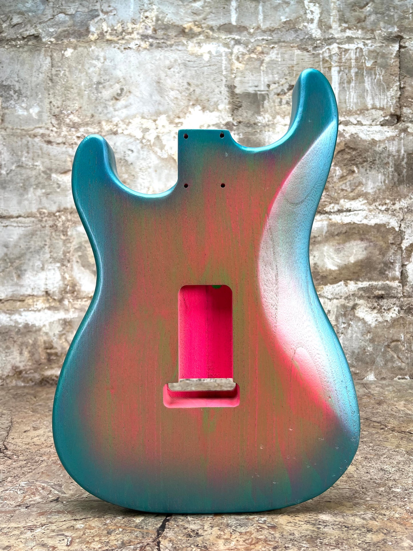 Warmtone Custom Guitars Strat Style Guitar Body Relic “Pink Burst”