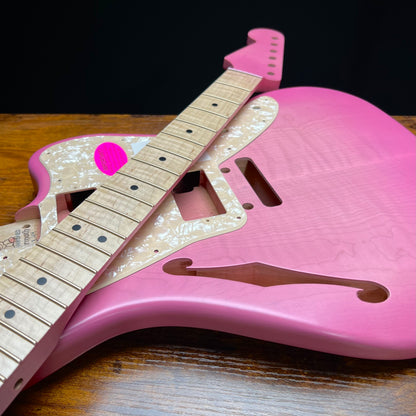 Warmoth Jazzmaster/ Flamed Maple Body & Neck “Pink Set”