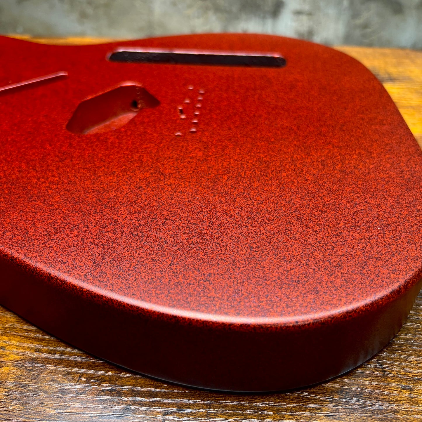 Warmtone Custom Guitars Alder Tele Guitar Body "Satin Red Sparkle" 5.2lbs