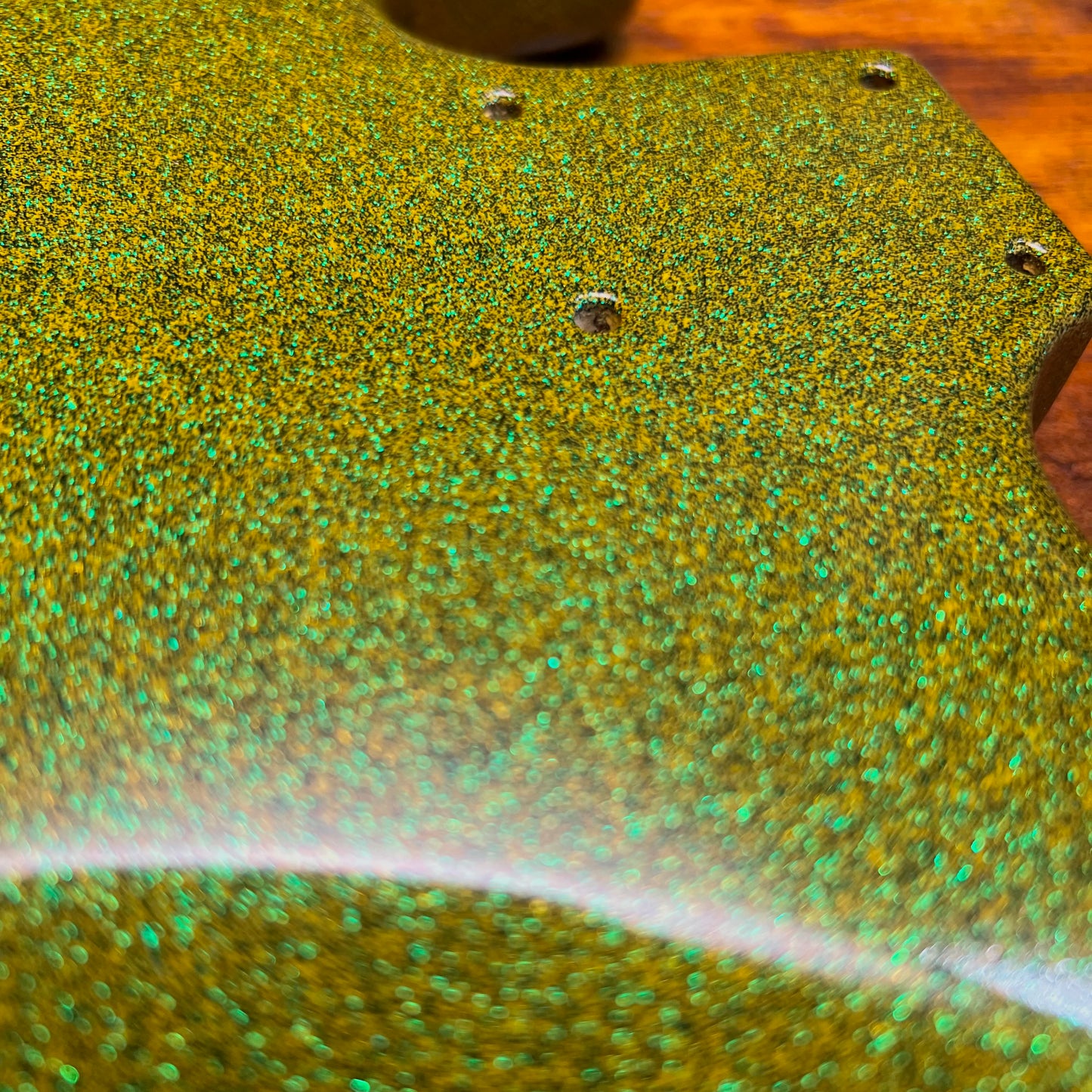 Warmtone Custom Guitars SSS Strat Guitar Body “Green Sparkle” Alder #243