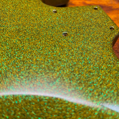 Warmtone Custom Guitars SSS Strat Guitar Body “Green Sparkle” Alder #243
