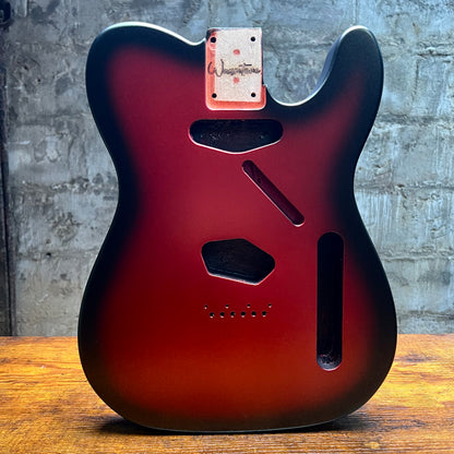 Warmtone Custom Guitars Tele Guitar Body "Royal Red” Burst 4.9lbs