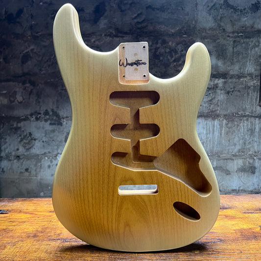 Warmtone CG 1 Piece Alder Strat Guitar Body “Desert Sand”
