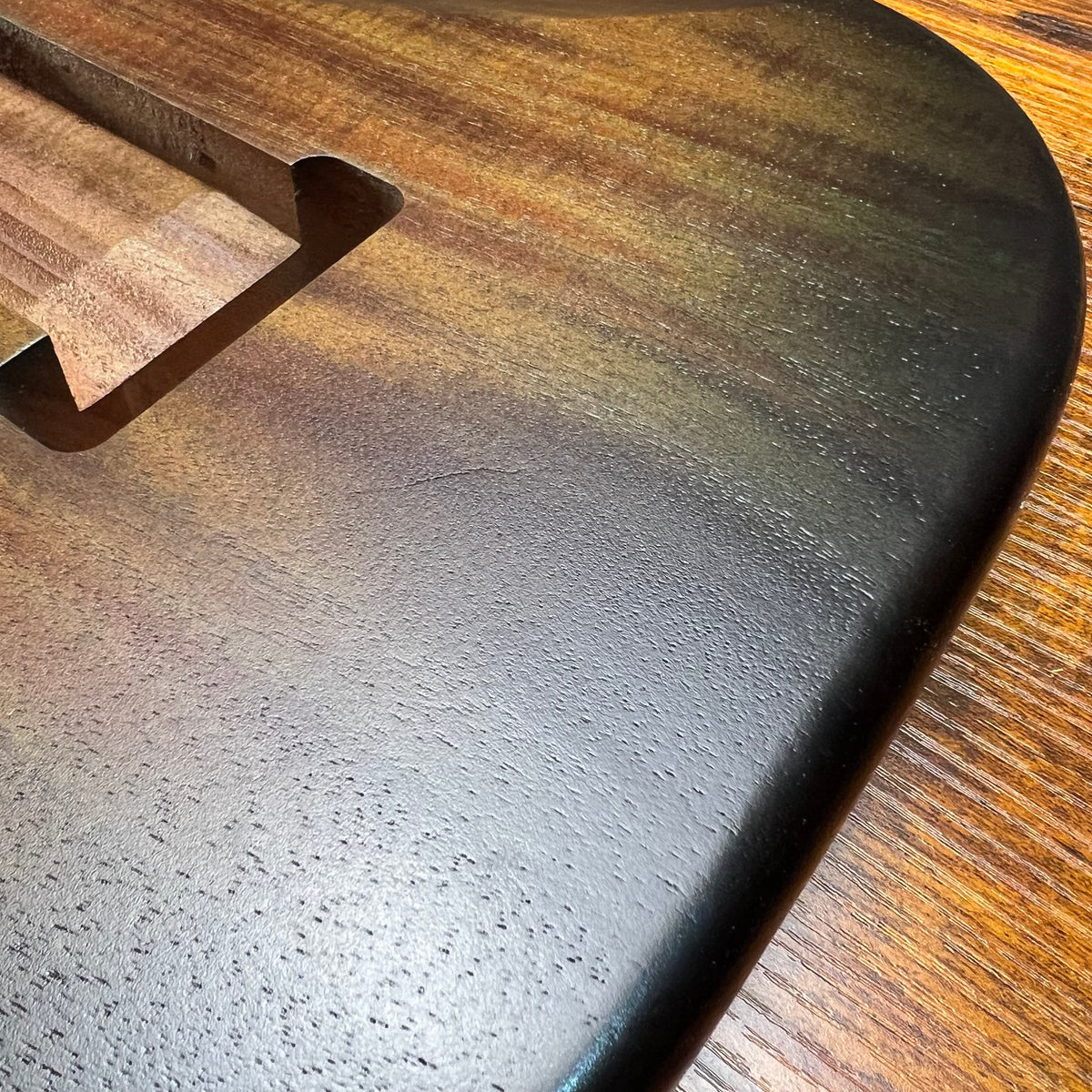 Warmtone CG Hss Strat Style Guitar Body Flamed Maple “Jade” Nitro