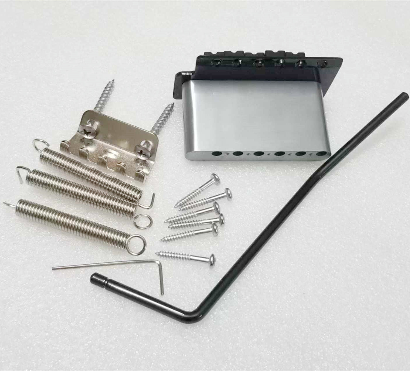M1147-02 Tremolo Black 6-Point Fixed Bridge. 52.5mm String Spacing
