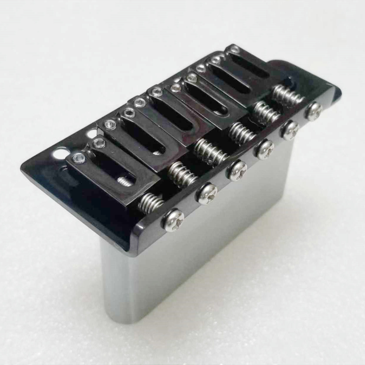 M1147-02 Tremolo Black 6-Point Fixed Bridge. 52.5mm String Spacing