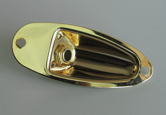 Electric Guitar Jack Plate ST Boat Jack Plate Gold for Strat