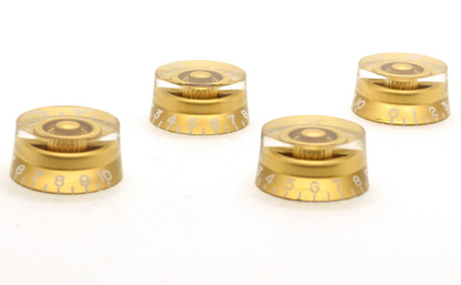 Gold Speed Guitar Knobs for Les Paul Gold Numbers Split Shaft Pots  0-10