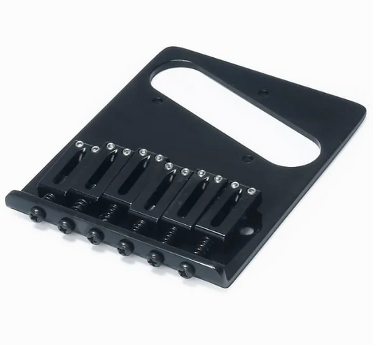 Replacement Tele style Guitar bridge Modern 6-Saddle -Black