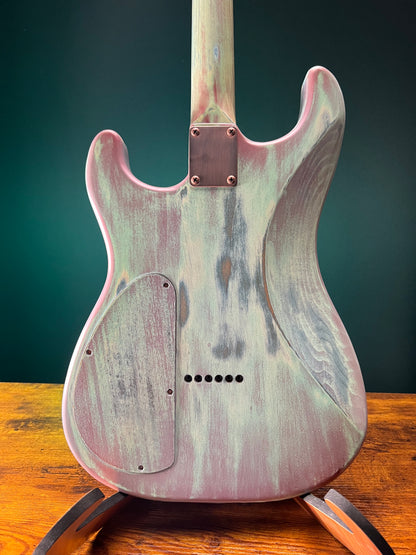 Warmtone Custom Guitars Strat Style Body & Neck W/ Case "Old Winter" Nitro