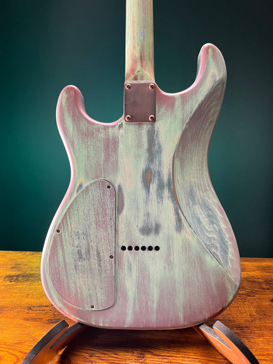 Warmtone Custom Guitars Strat Style Body & Neck W/ Case "Old Winter" Nitro