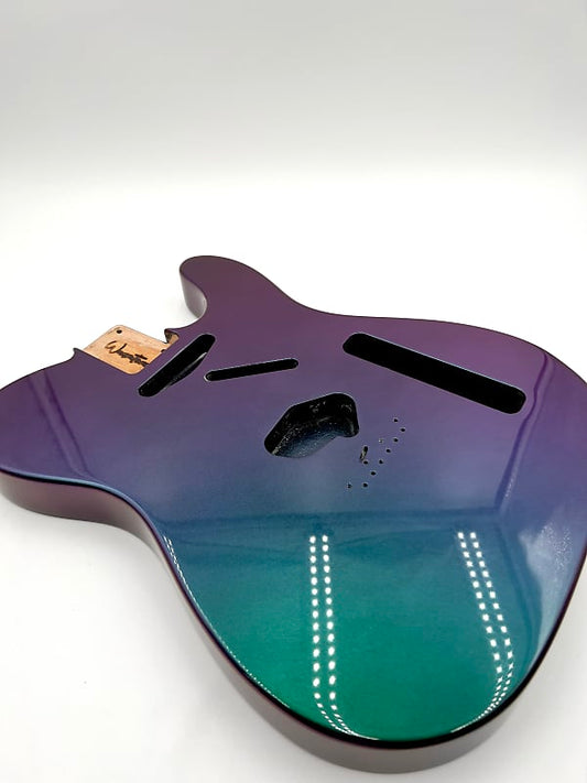 Warmtone Custom Guitars Tele Style Body “Chameleon Color Shift” Custom