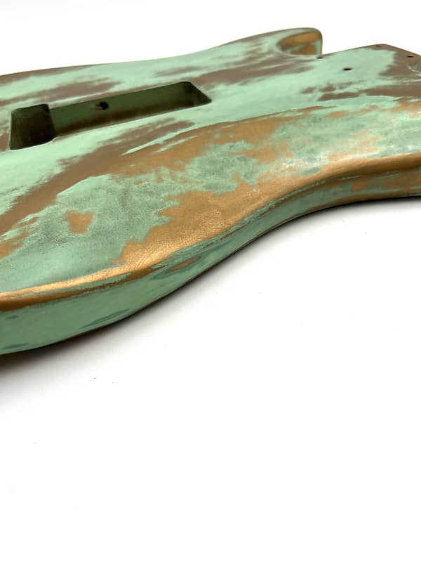 Warmtone Custom Guitars Strat Style Relic Guitar Body “Patina Gold” Nitrocellulose Lacquer