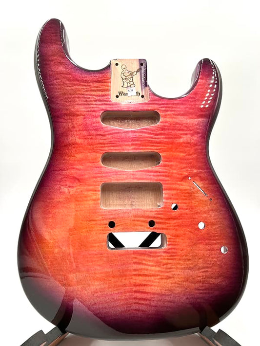 Warmoth Custom Stratocaster “Tequila Sunrise “ Strat Flamed Maple Stratocaster