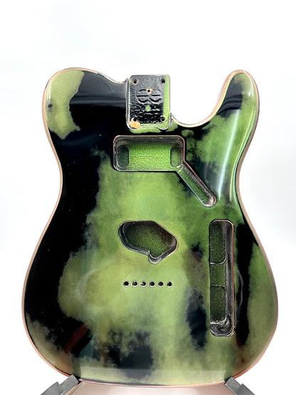 Warmtone Custom Guitars “Green Copper” Color Shift Relic Tele Style Guitar Body