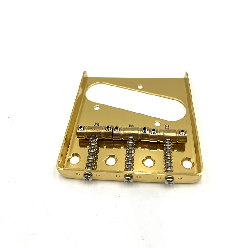 Warmtone Custom Guitars Tele Bridge Series #2 Vintage Ash Tray Gold 3 Brass Saddles
