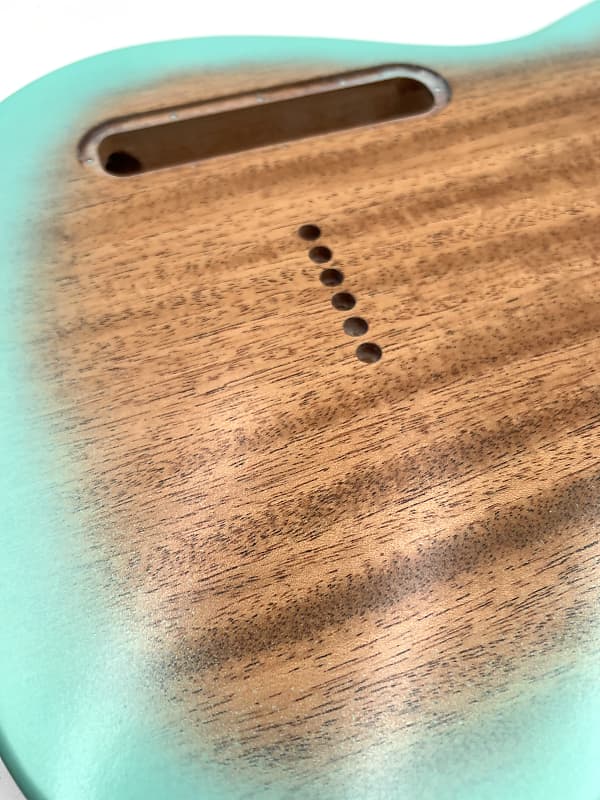 Warmtone Custom Guitars Tele Body Quilt Maple “Arctic Quilt” Telecaster