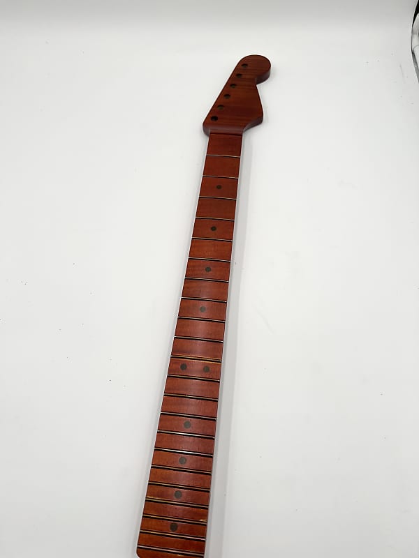 Warmoth Flamed Maple “Deep Red” Strat Neck