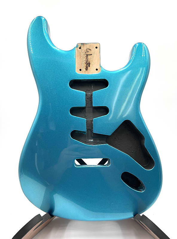 Warmtone Custom Guitars Strat Style Guitar Body “Blue Shimmer”