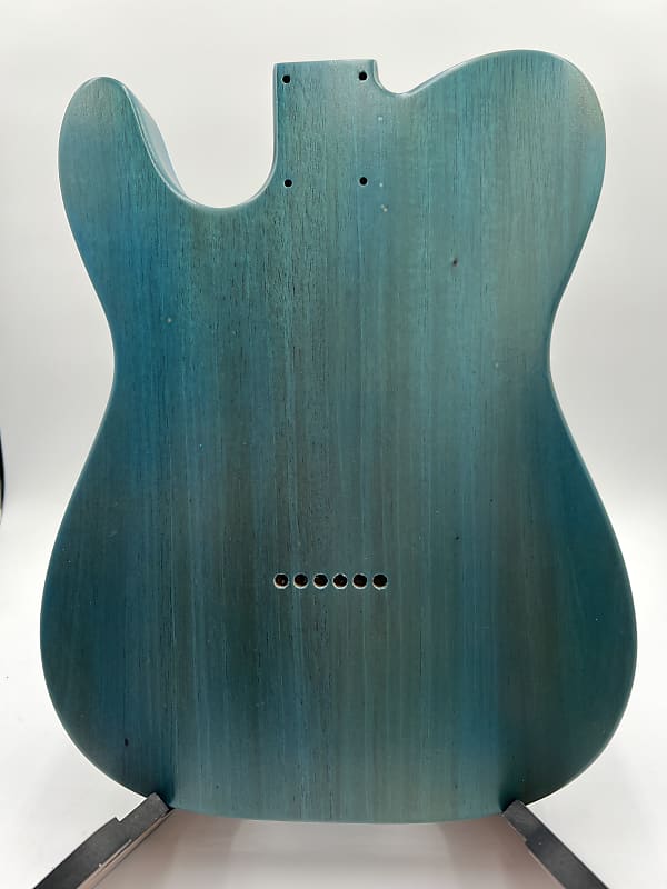 Holy Grail Guitars Tele Body “White Blue” Flamed Maple