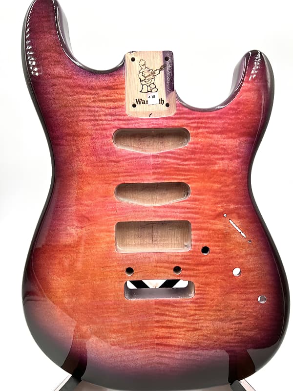 Warmoth Custom Stratocaster “Tequila Sunrise “ Strat Flamed Maple Stratocaster
