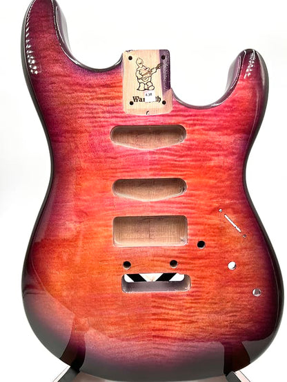 Warmoth Custom Stratocaster “Tequila Sunrise “ Strat Flamed Maple Stratocaster