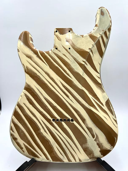 Warmtone Custom Guitars Strat Style “Cappuccino Swirl” Guitar Body-Nitro Relic