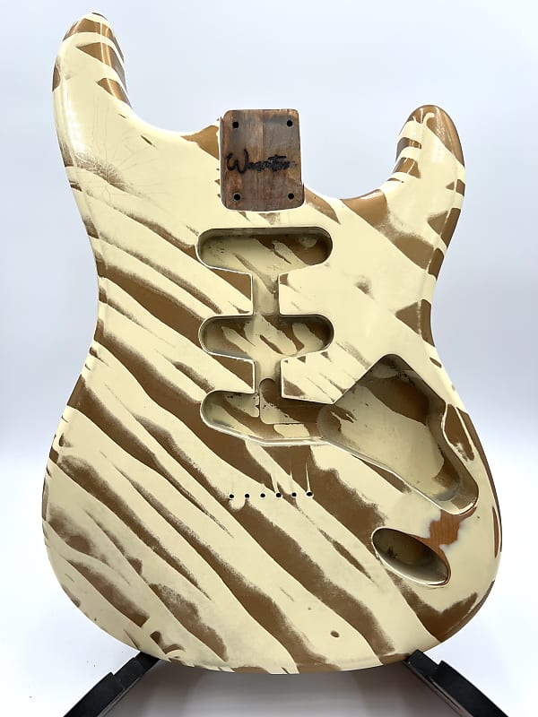 Warmtone Custom Guitars Strat Style “Cappuccino Swirl” Guitar Body-Nitro Relic