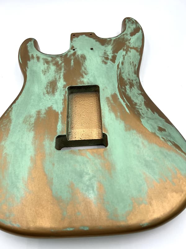 Warmtone Custom Guitars Strat Style Relic Guitar Body “Patina Gold” Nitrocellulose Lacquer