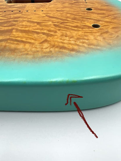 Warmtone Custom Guitars Tele Body Quilt Maple “Arctic Quilt” Telecaster