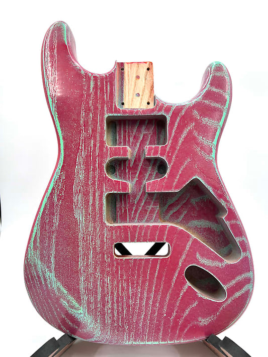 Warmtone Custom Guitars Stratocaster Relic Body "Red Frost" Strat