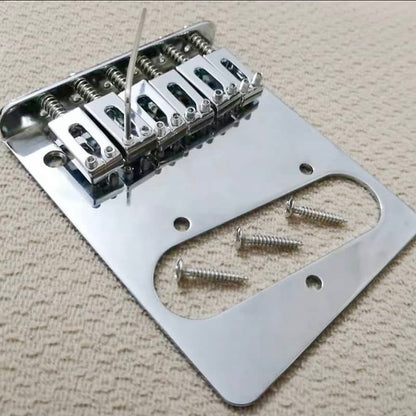 Warmtone Custom Guitars Tele Style Bridge Series #1 6 Saddles Hardtail- Chrome