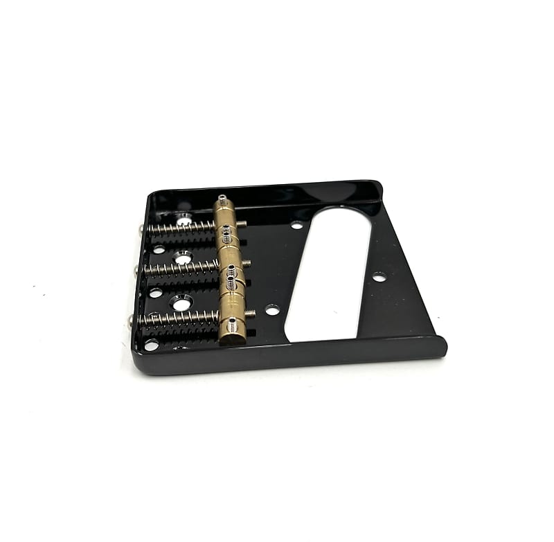 Warmtone Custom Guitars Tele Bridge Series #2 Vintage Ash Tray Black 3 Brass Saddles