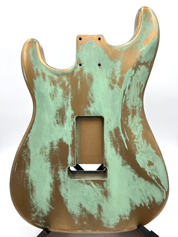 Warmtone Custom Guitars Strat Style Relic Guitar Body “Patina Gold” Nitrocellulose Lacquer