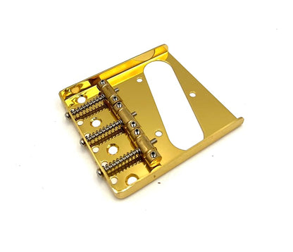 Warmtone Custom Guitars Tele Bridge Series #2 Vintage Ash Tray Gold 3 Brass Saddles