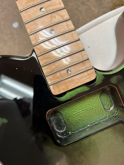 Warmtone Custom Guitars “Green Copper” Color Shift Relic Tele Style Guitar Body