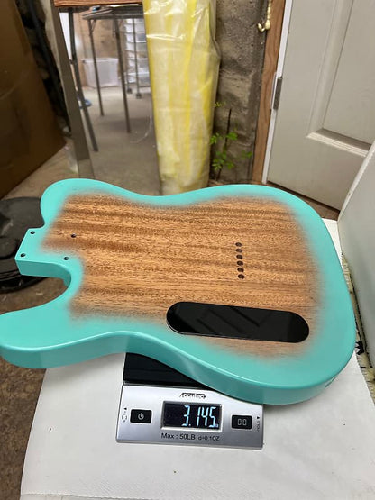 Warmtone Custom Guitars Tele Body Quilt Maple “Arctic Quilt” Telecaster