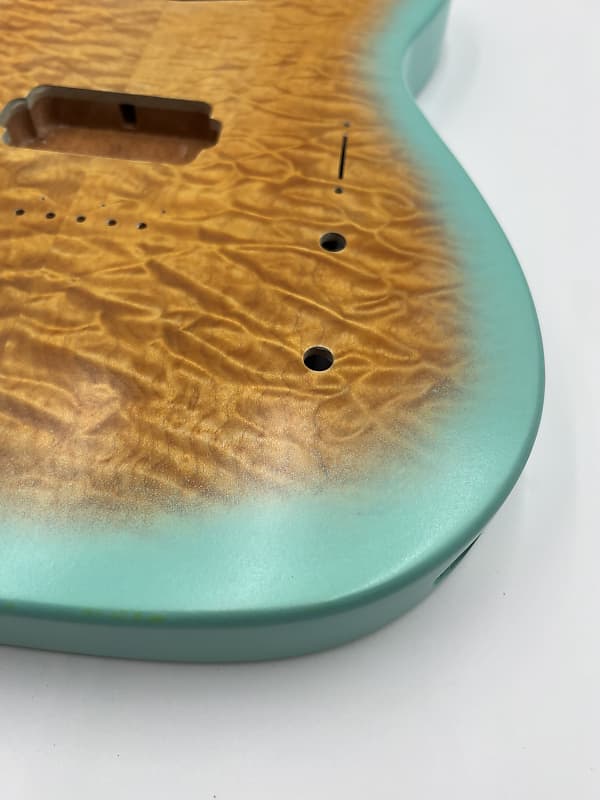 Warmtone Custom Guitars Tele Body Quilt Maple “Arctic Quilt” Telecaster