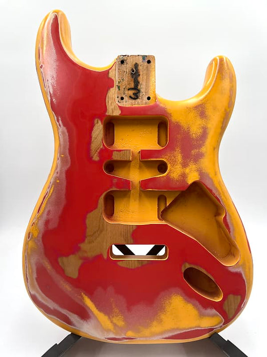 Warmtone Custom Guitars Strat Style Nitro Guitar Body "Village Relic” nitrocellulose lacquer