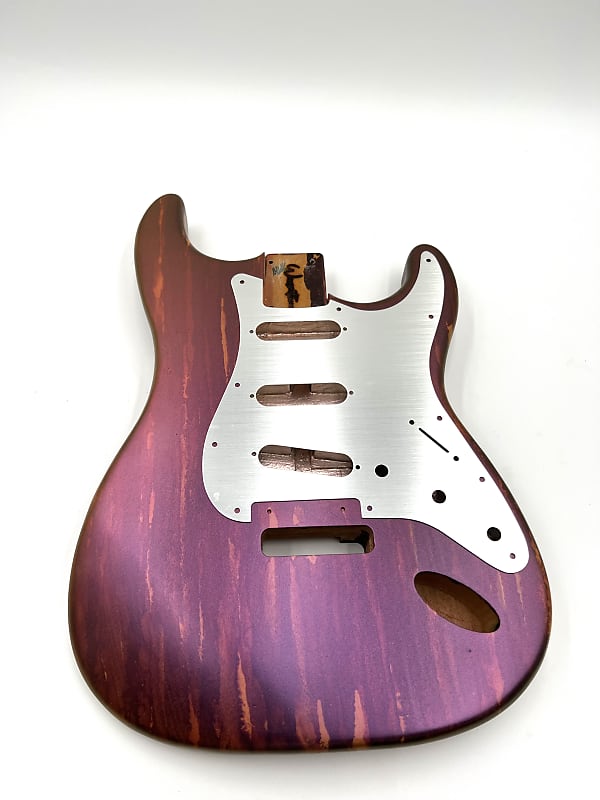 Warmtone Custom Guitars Strat Style Guitar Body “Metallic Purple Pour”