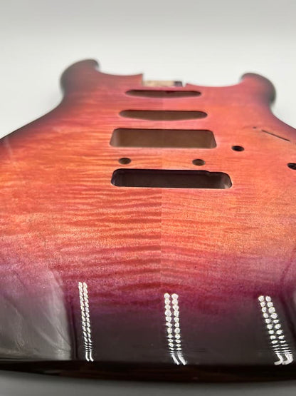 Warmoth Custom Stratocaster “Tequila Sunrise “ Strat Flamed Maple Stratocaster